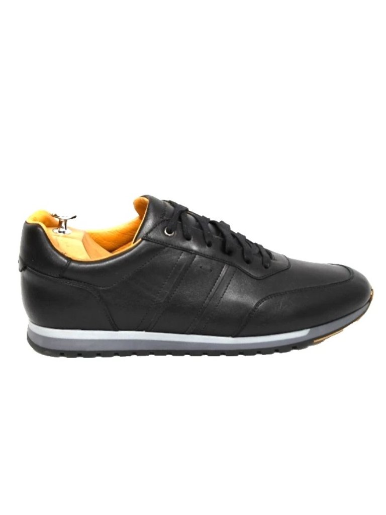 New! Magnanni Size 10.5 Ventura Men's Black Leather Sneakers 26631 Dd464a
